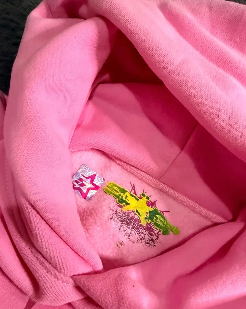 Pink Atlanta sp5der hoodie