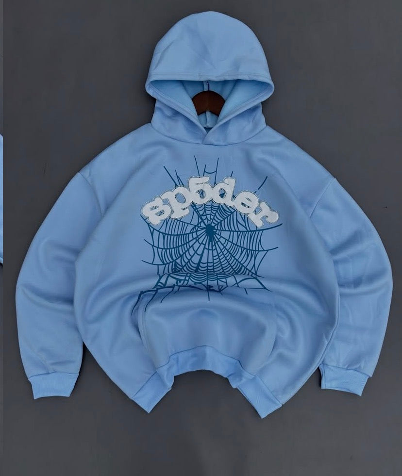 Sky blue sp5der hoodie